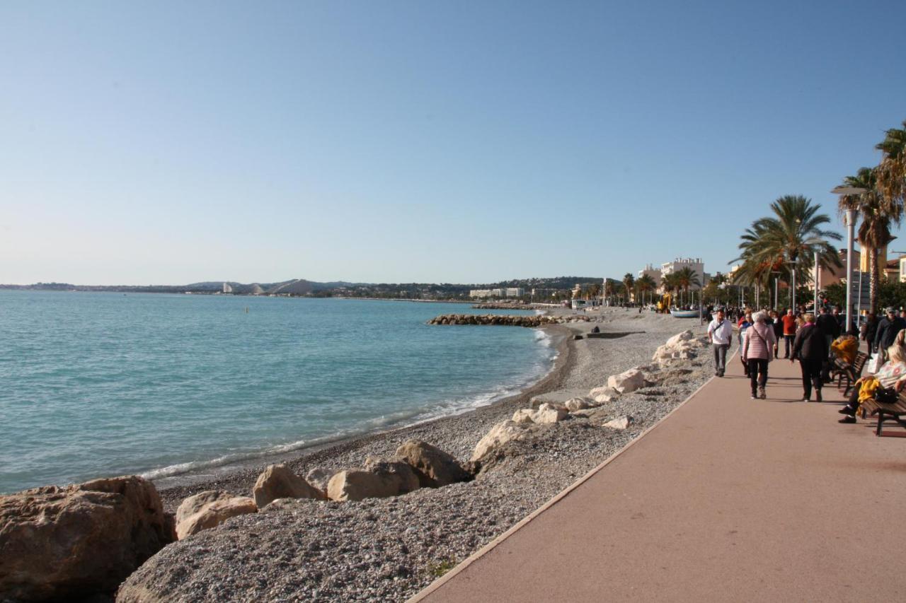 Studio F1 Vue Mer A 30M Des Plages Cagnes-sur-Mer Dış mekan fotoğraf