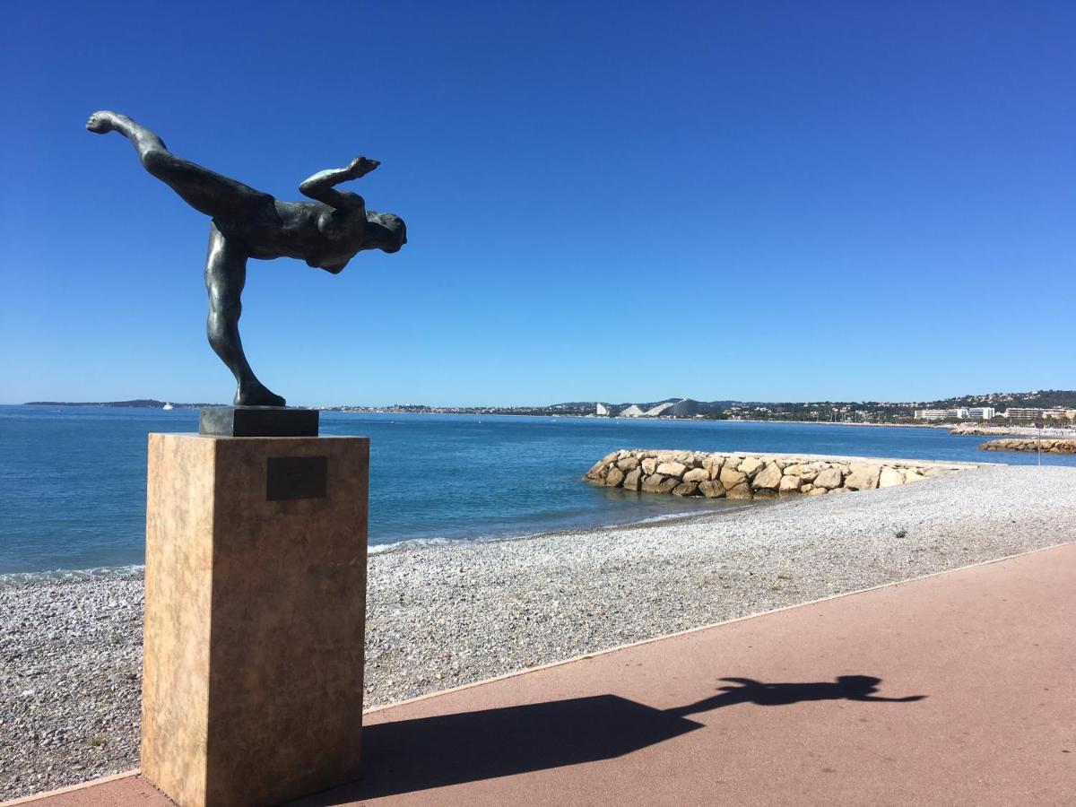 Studio F1 Vue Mer A 30M Des Plages Cagnes-sur-Mer Dış mekan fotoğraf